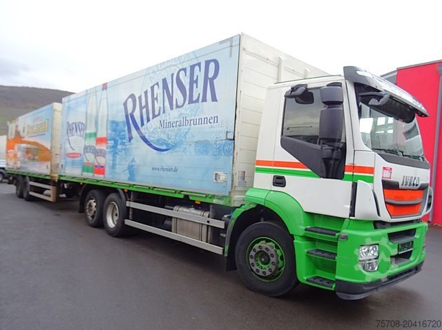 Beverage truck IVECO 260 S 42*kpl. Zug*2x LBW*Lift/Lenk*Ret.*38 Pal.
