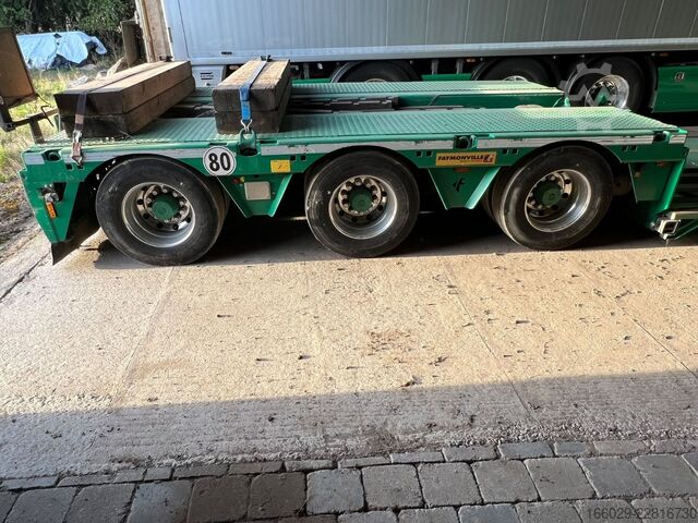 Tieflader-Sattelauflieger FAYMONVILLE Megamax-Z-3L-VA 3-Achs-Tiefbett /Mähdrescher
