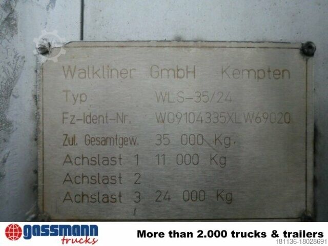 Semitrailer  WALKLINER WLS 35/24, Walkingfloor mit Klappen
