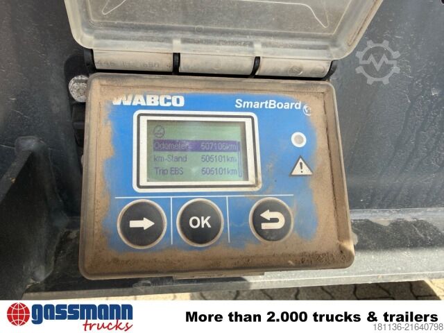 Tipper semitrailer Meiller MHKS 44/2, Stahlmulde ca. 25m³, hydr. Heckklappe