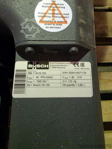 Vacuum pump Busch Mink MM 1144B V03 Vacuum Pump