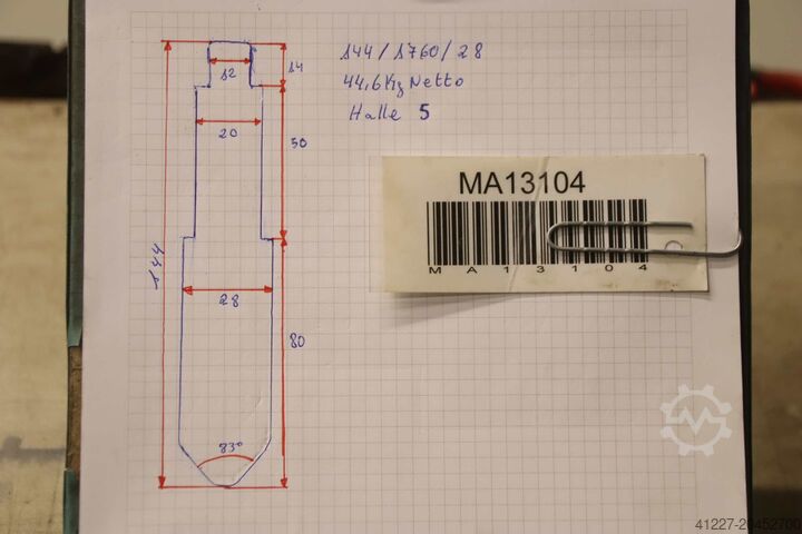 Abkantwerkzeug 515 mm unbekannt 28 x 1760 mm 83°