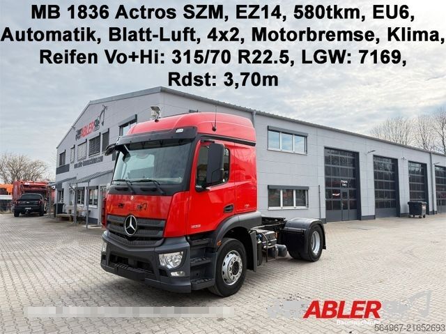 Standard tractor unit MERCEDES-BENZ 1836 Actros SZM Automatik