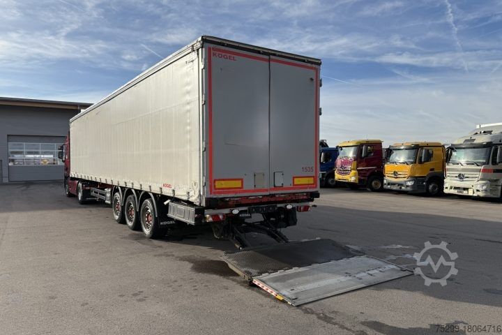 Auflieger mit Pritsche & Plane  S 24 Plane Hebebühne / Swiss-Vehicle