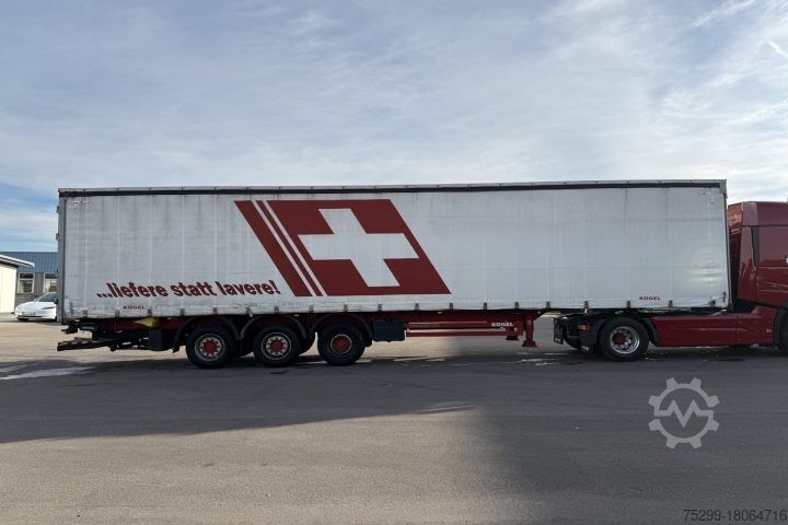 Auflieger mit Pritsche & Plane S 24 Plane Hebebühne / Swiss-Vehicle