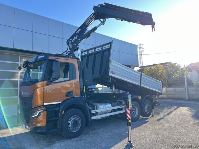 Dreiseitenkipper mit Kran Iveco X-WAY 480