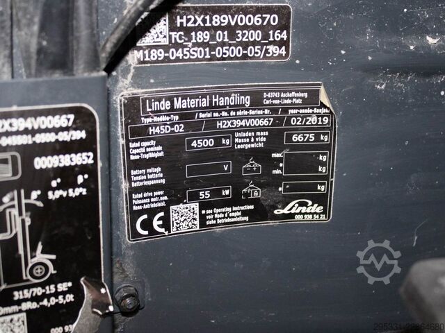 Diesel Forklift Linde H 45 D-02  394