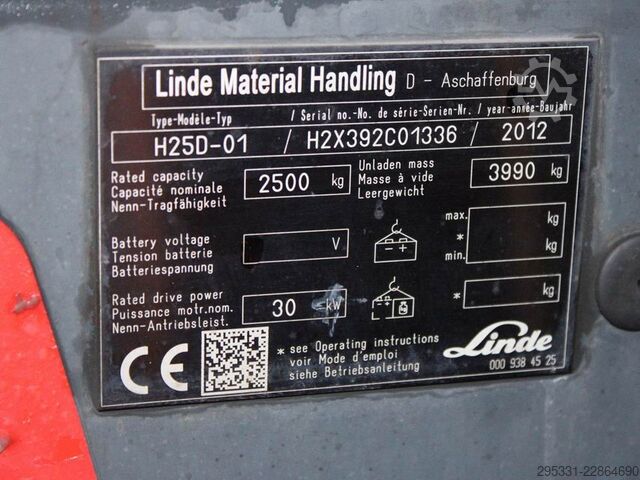 Diesel Forklift Linde H 25 D-01  392