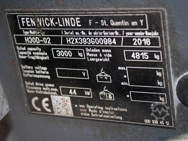 Diesel Forklift Linde H 30 D-02  393