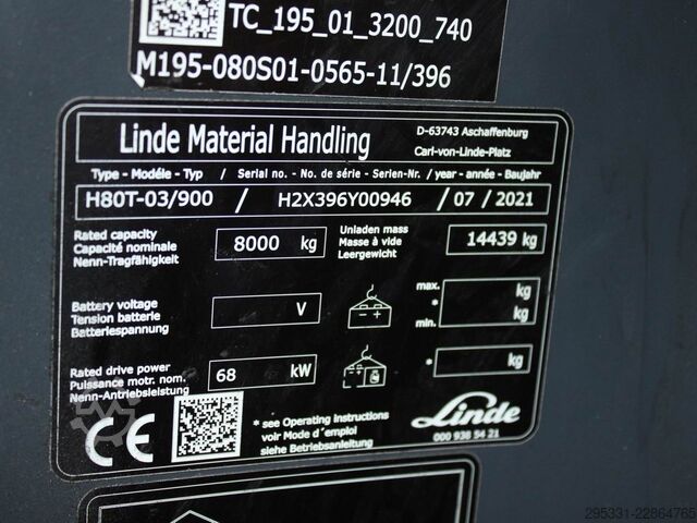 LPG Forklifts Linde H 80 T