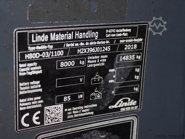 Diesel Forklift Linde H 80 D