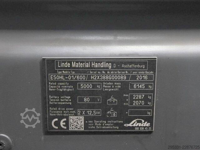 Elektro 4 Rad-Stapler Linde E 50 HL