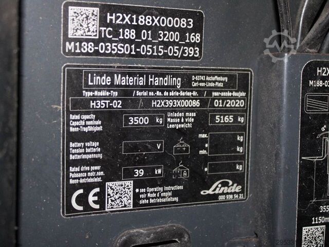 Treibgasstapler Linde H 35 T-02  393