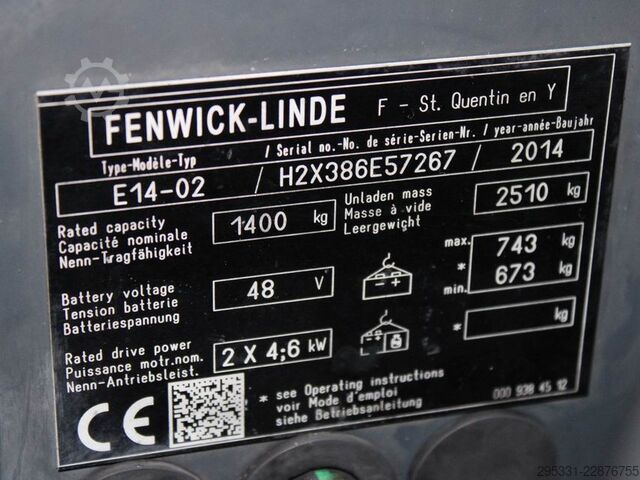 Elektro 3 Rad-Stapler Linde E 14-02  386