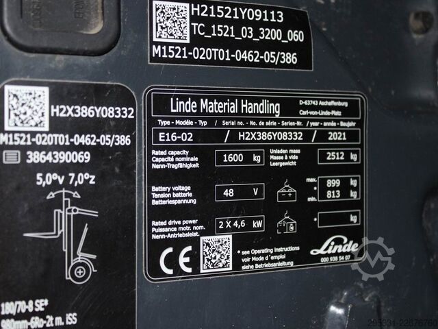 Elektro 3 Rad-Stapler Linde E 16-02  386