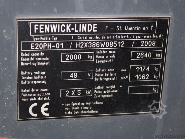 Elektro 4 Rad-Stapler Linde E 20 PH-01  386