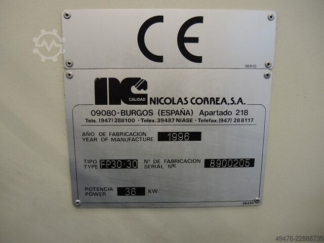 Bridge milling machine Correa FP30/30