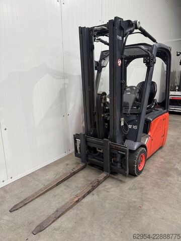 Electric 3-wheel forklift Linde E 16 C-01 Triplex Batterie Bj.22