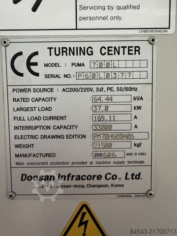 CNC-Drehmaschine Daewoo Puma 700L