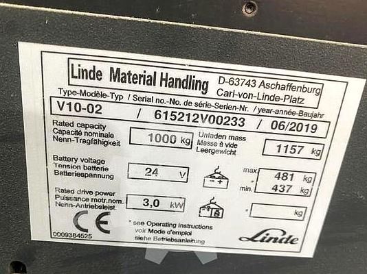 Order picking machine Linde V10-02