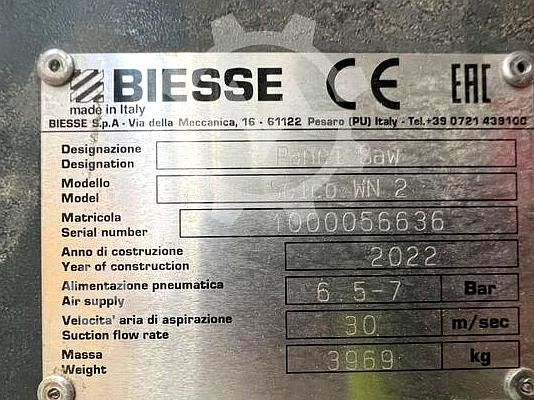 Panel saw Biesse Selco WN2