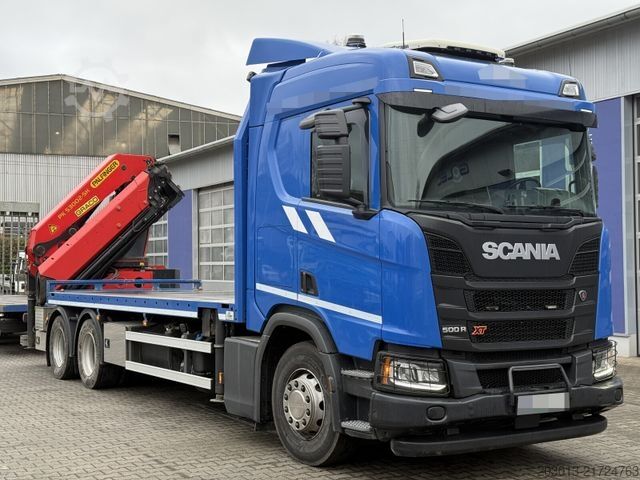 LKW mit Pritsche (offen) SCANIA R500 6x4 Pritsche mit Kran Palfinger PK53002 SH
