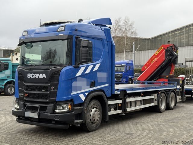 LKW mit Pritsche (offen) SCANIA R500 6x4 Pritsche mit Kran Palfinger PK53002 SH