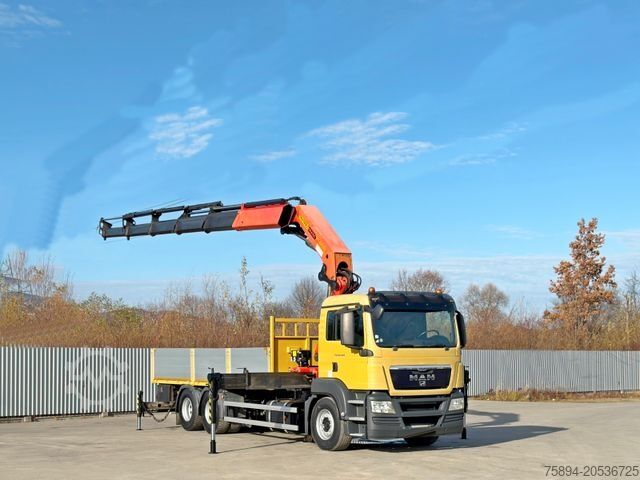Truck mounted crane MAN TGS 28.440 Pritsche 6,55* PALFINGER PK 4502
