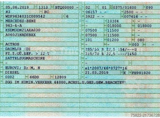 Standard tractor unit MERCEDES-BENZ Actros 1851 / ALCOA / Park Cool / Big Space /Ret