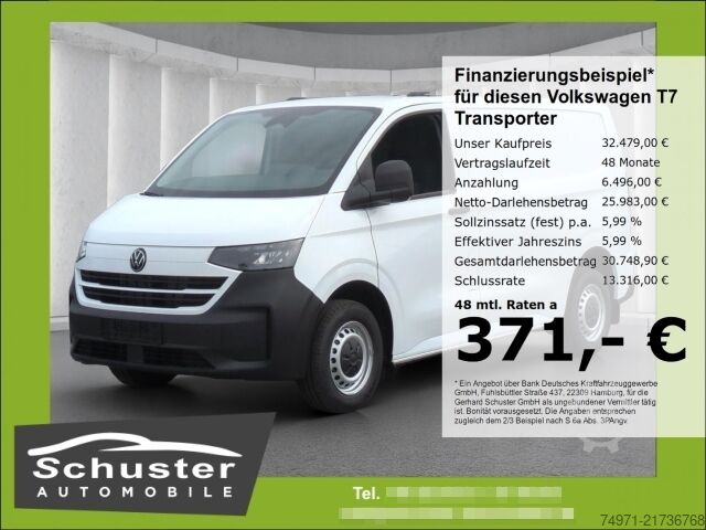 Panel van VW T7 Transporter Kasten KR TDI*LED Tempo PDC Klima
