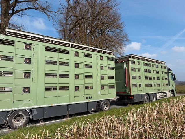 Cattle truck MERCEDES-BENZ Actros 2545 L 6x2 4.Stock Ka-Ba Komplettzug