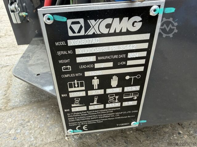  XCMG XG0807 AC schaarhoogwerker 7.8 M BJ 2024
