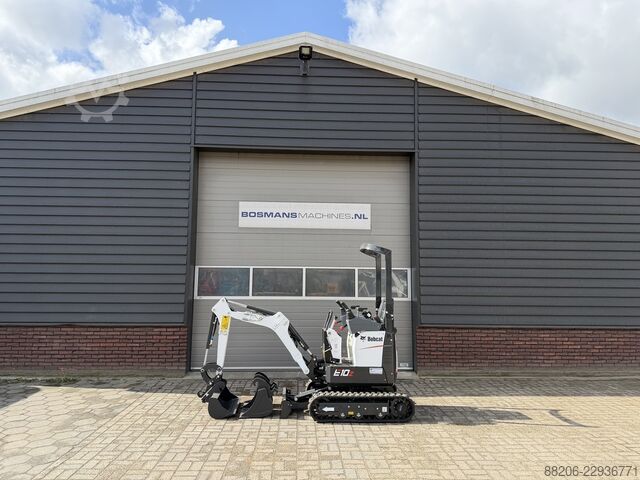  BOBCAT E10 z minigraver NIEUW SLOOP / SORTEER functie hydraulische wissel + 3 bakken
