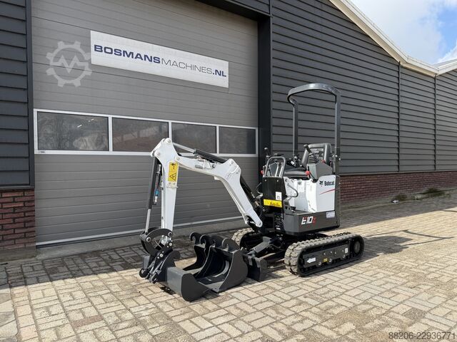  BOBCAT E10 z minigraver NIEUW SLOOP / SORTEER functie hydraulische wissel + 3 bakken