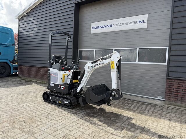  BOBCAT E10 z minigraver NIEUW SLOOP / SORTEER functie hydraulische wissel + 3 bakken