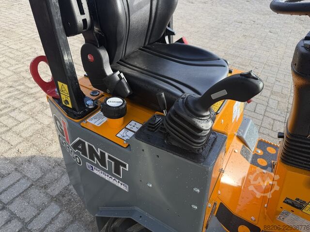  GIANT G1100 G1200 minishovel NIEUW budget uitvoering €345 LEASE