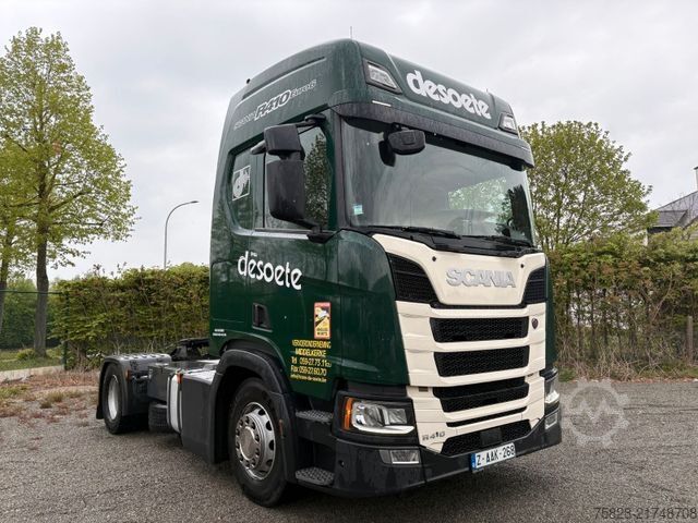 Standard tractor unit SCANIA R410 Tacho Gen2 / Blatt-Luft