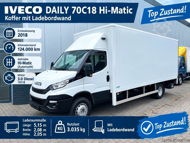 Transporter mit Koffer IVECO Daily 70C18 Hi-Matic Koffer mit LBW*TÜV neu !*