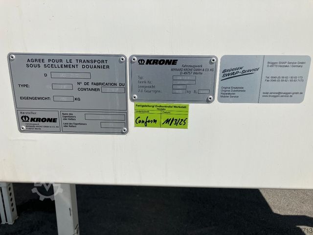 Swap body trailer KRONE Wechselbrücke Koffer