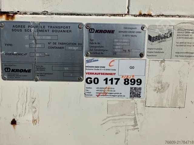 Swap body trailer KRONE Wechselbrücke Koffer
