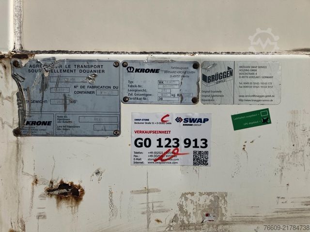 Swap body trailer KRONE Wechselbrücke Koffer