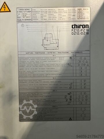 Vertical machining center CHIRON FZ 12 W