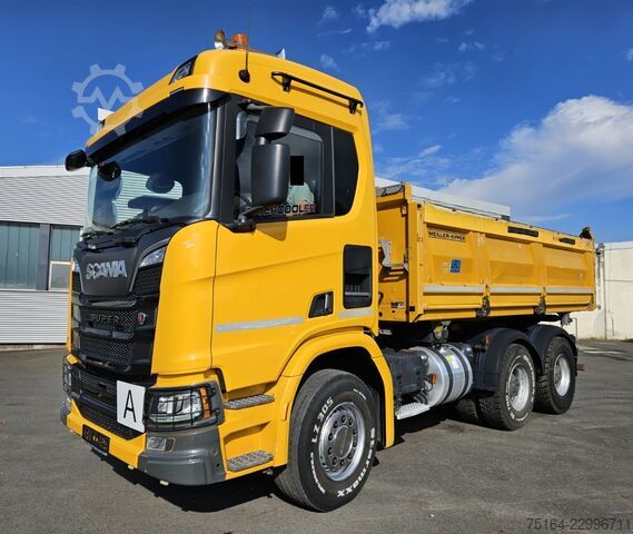 Three-sided tipper truck SCANIA R 650 6x4 Bordmatik