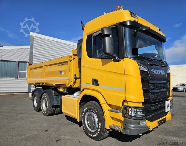 Three-sided tipper truck SCANIA R 650 6x4 Bordmatik
