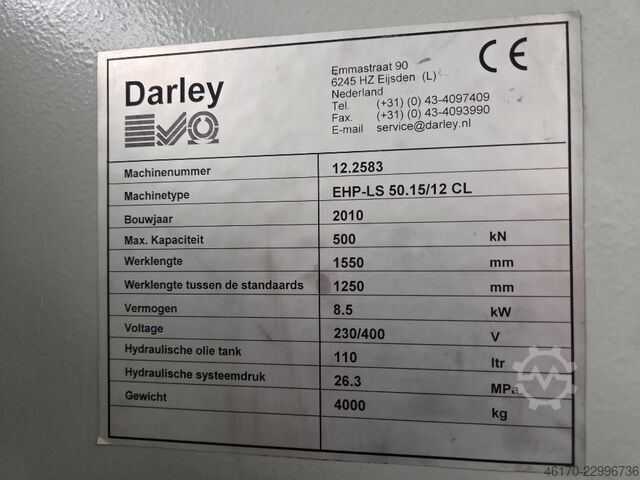 Press brake DARLEY EHP LS 50 15 12 CL