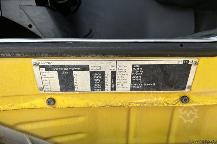 Tipper truck Scania G490 10x4 Thermoisoliert 17.5m³ / Swiss-Vehicle