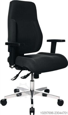 Office swivel chair with point-synchronised mechanism, black – 1 piece  