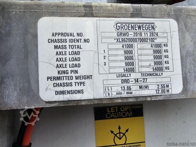 2007 GROENEWEGEN DRO-14-27 DUTCH QUALITY TRAILER | BPW DRUM. GROENEWEGEN DRO-14-27 DUTCH QUALITY TRAILER | BPW DRUM.