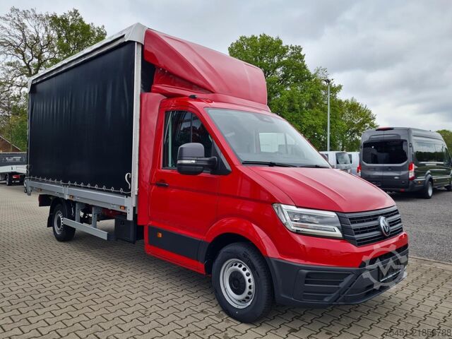 Curtain sider van VW Crafter 35 Pritsche Schiebeplane LED Tempom.