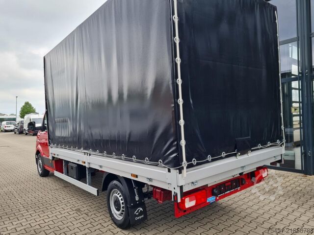 Curtain sider van VW Crafter 35 Pritsche Schiebeplane LED Tempom.
